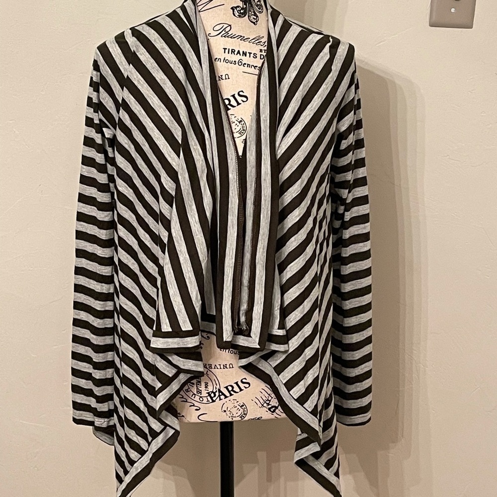 Practically new Gibson striped waterfall cardigan
